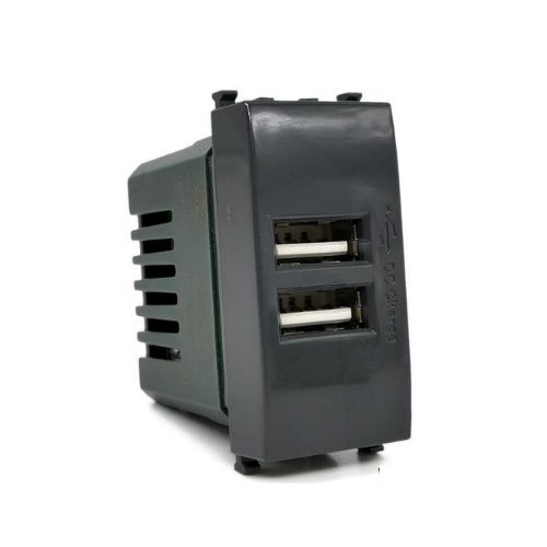 [Doppia presa USB 2A VMR-PLN nero] 621N